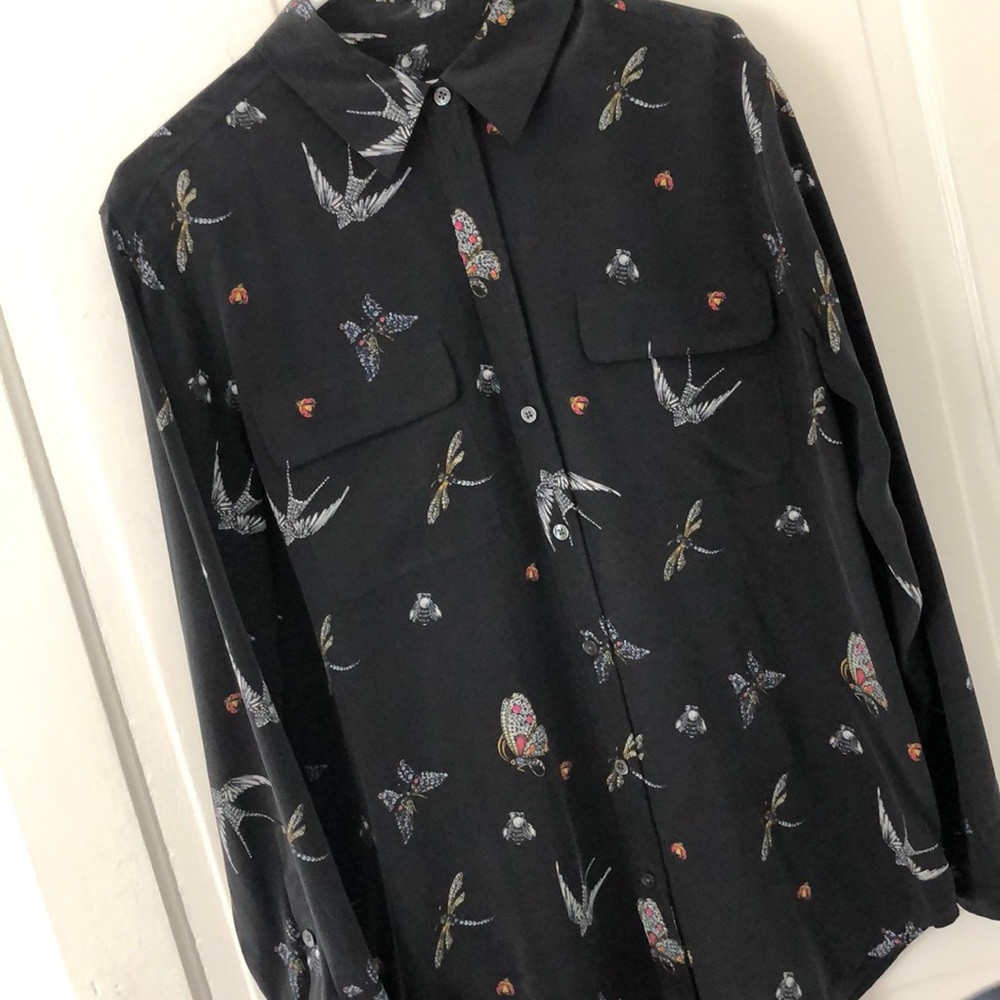 Equipment butterfly/dragonfly/beetle Blouse Black